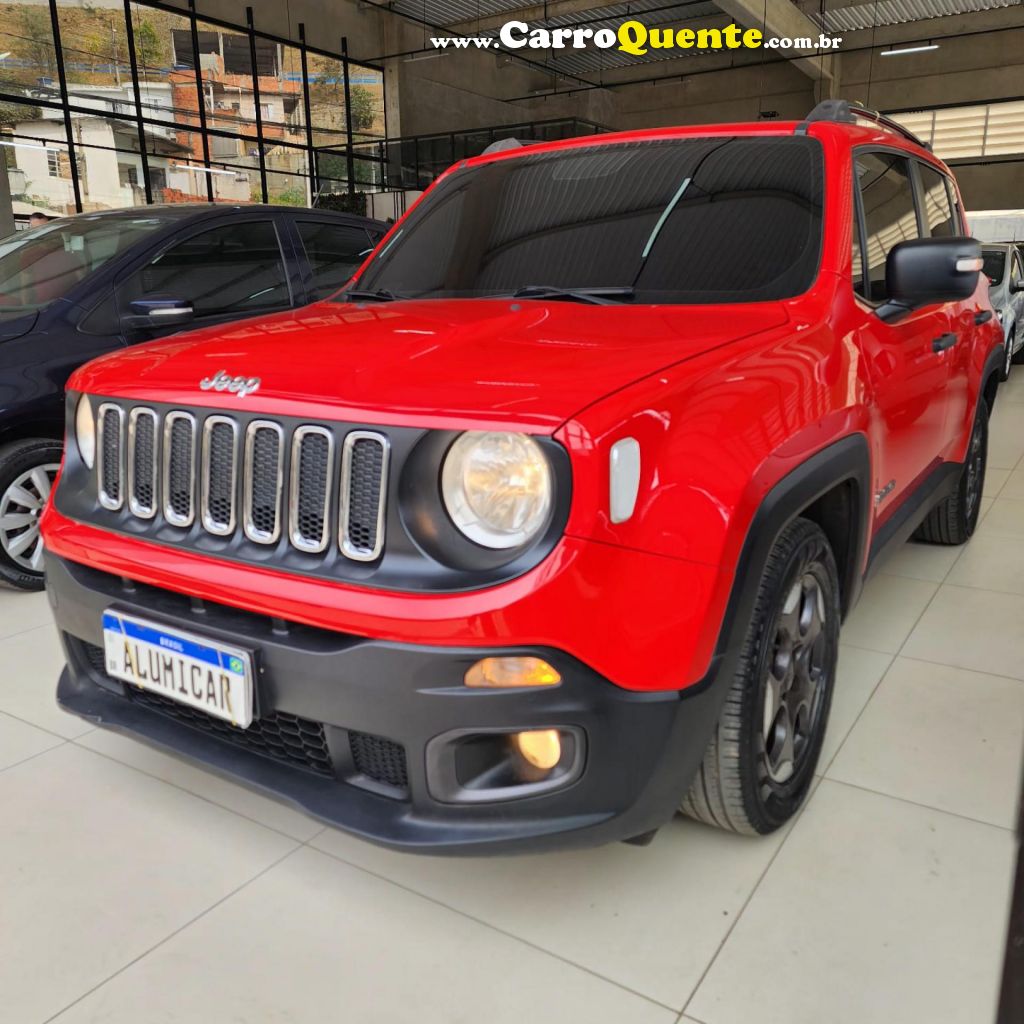 JEEP   RENEGADE SPORT 1.8 4X2 FLEX 16V AUT.   VERMELHO 2016 1.8 FLEX - Loja