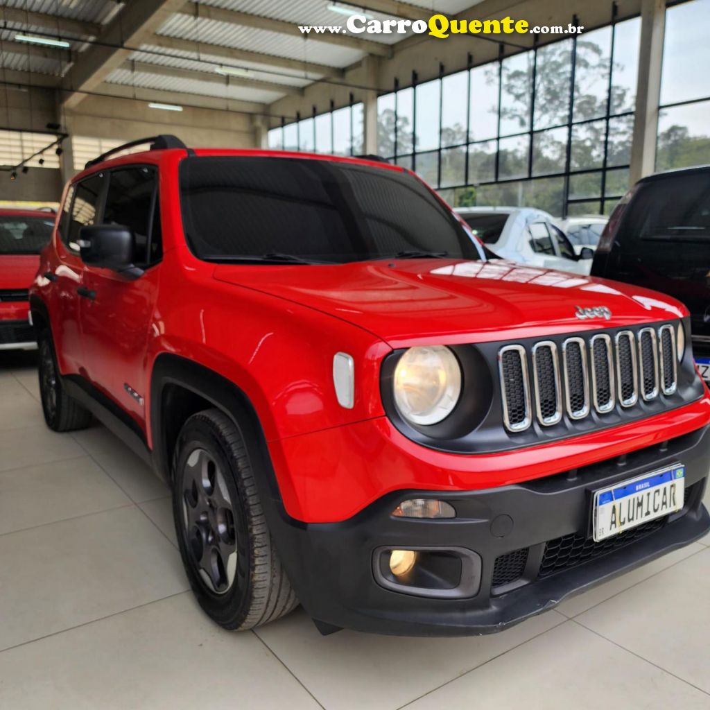 JEEP   RENEGADE SPORT 1.8 4X2 FLEX 16V AUT.   VERMELHO 2016 1.8 FLEX - Loja