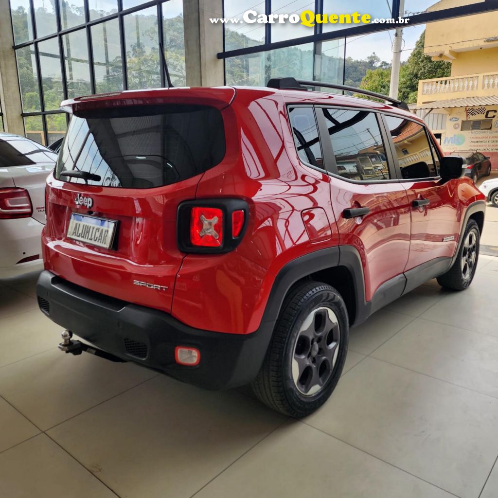 JEEP   RENEGADE SPORT 1.8 4X2 FLEX 16V AUT.   VERMELHO 2016 1.8 FLEX - Loja