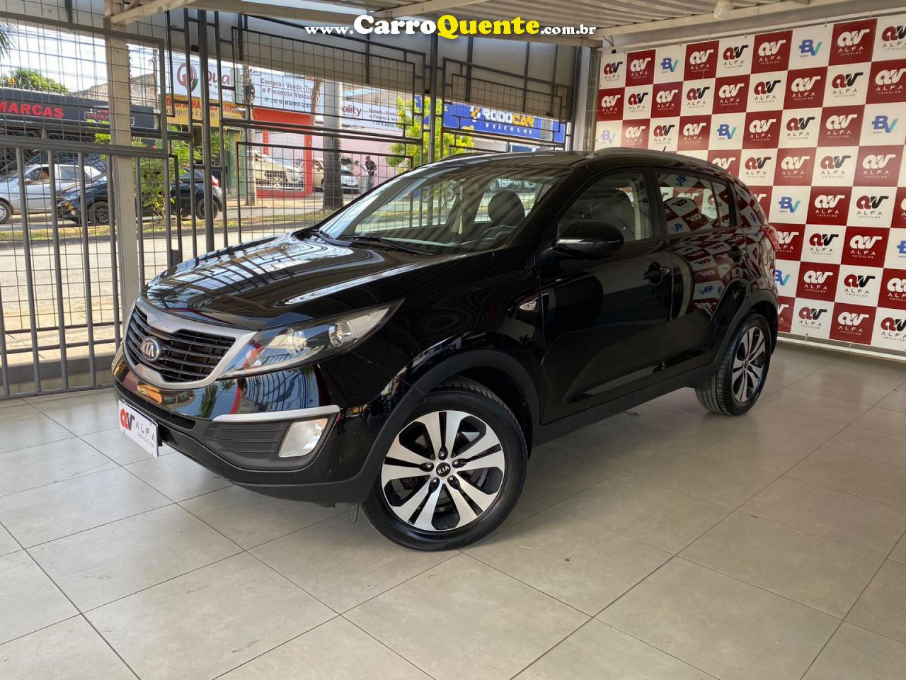 KIA   SPORTAGE LX 2.0 16V 2.0 16V FLEX  AUT.   PRETO 2013 2.0 FLEX - Loja