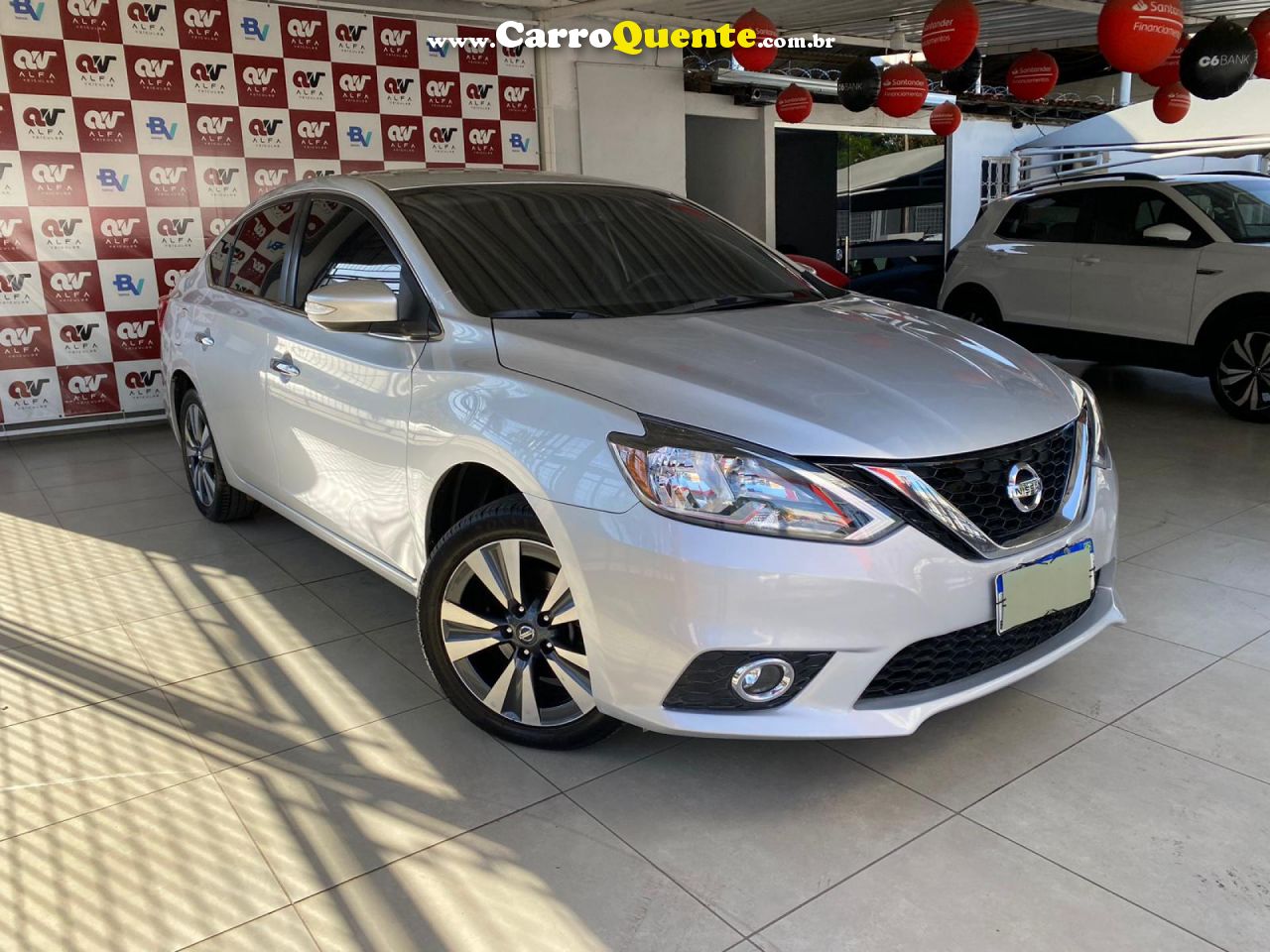 NISSAN   SENTRA SV 2.0 FLEXSTART 16V AUT.   PRATA 2017 2.0 GASOLINA - Loja