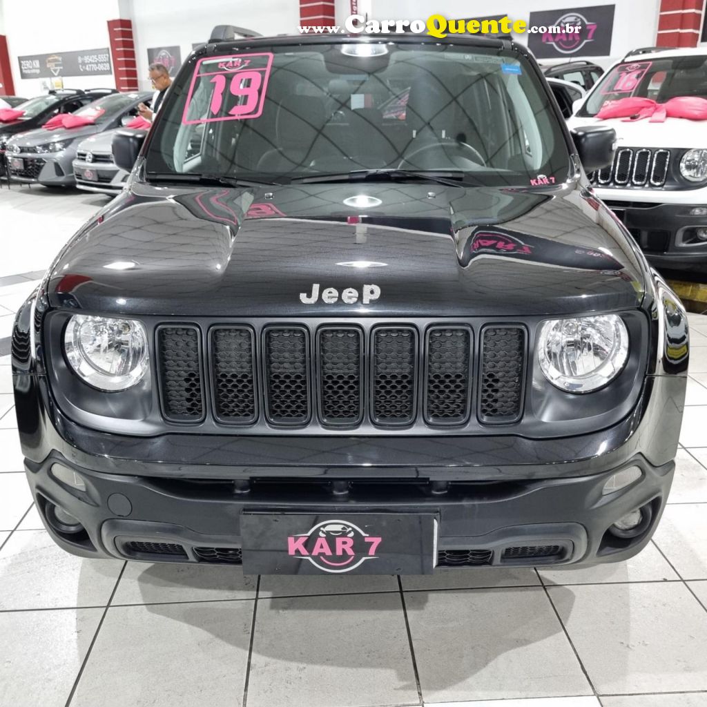 JEEP   RENEGADE1.8 4X2 FLEX 16V AUT.   PRETO 2019 1.8 FLEX - Loja