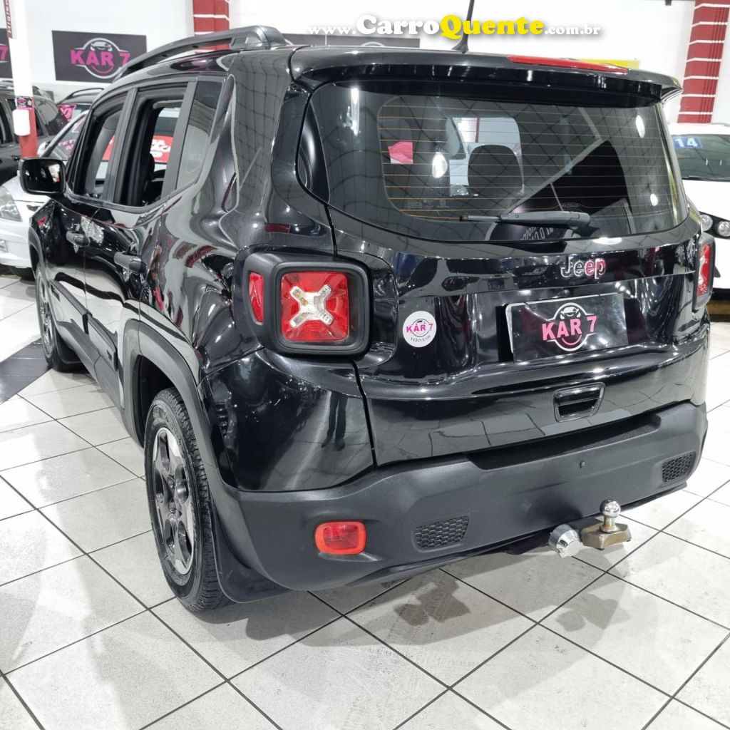 JEEP   RENEGADE1.8 4X2 FLEX 16V AUT.   PRETO 2019 1.8 FLEX - Loja