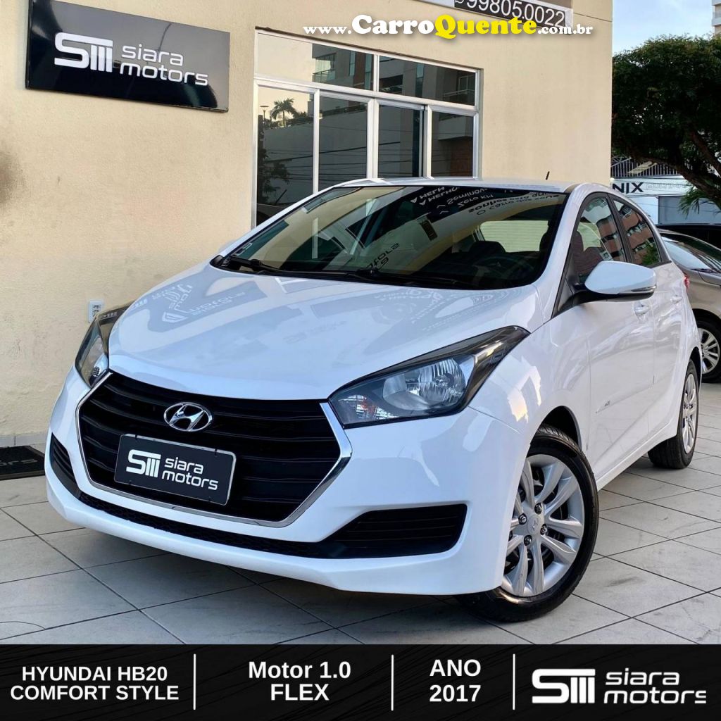 HYUNDAI   HB20 COMFORT PLUS 1.0 TB FLEX 12V MEC.   BRANCO 2017 1.0 FLEX - Loja