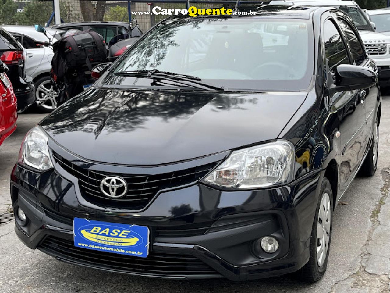 TOYOTA   ETIOS XS 1.5 FLEX 16V 5P MEC.   PRETO 2018 1.3 FLEX - Loja