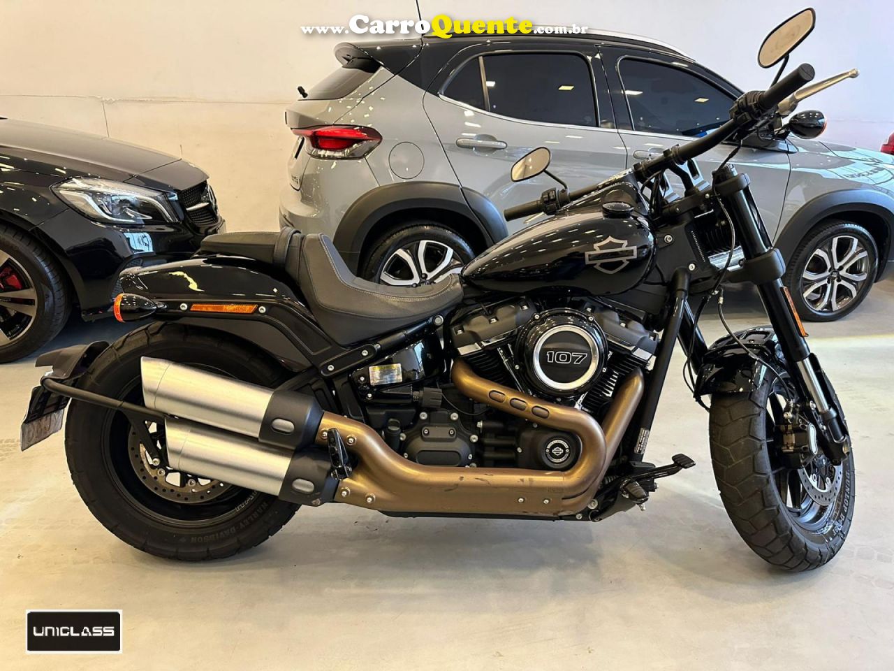 HARLEY-DAVIDSON   FAT BOB FXFB   PRETO 2019 1800 GASOLINA - Loja