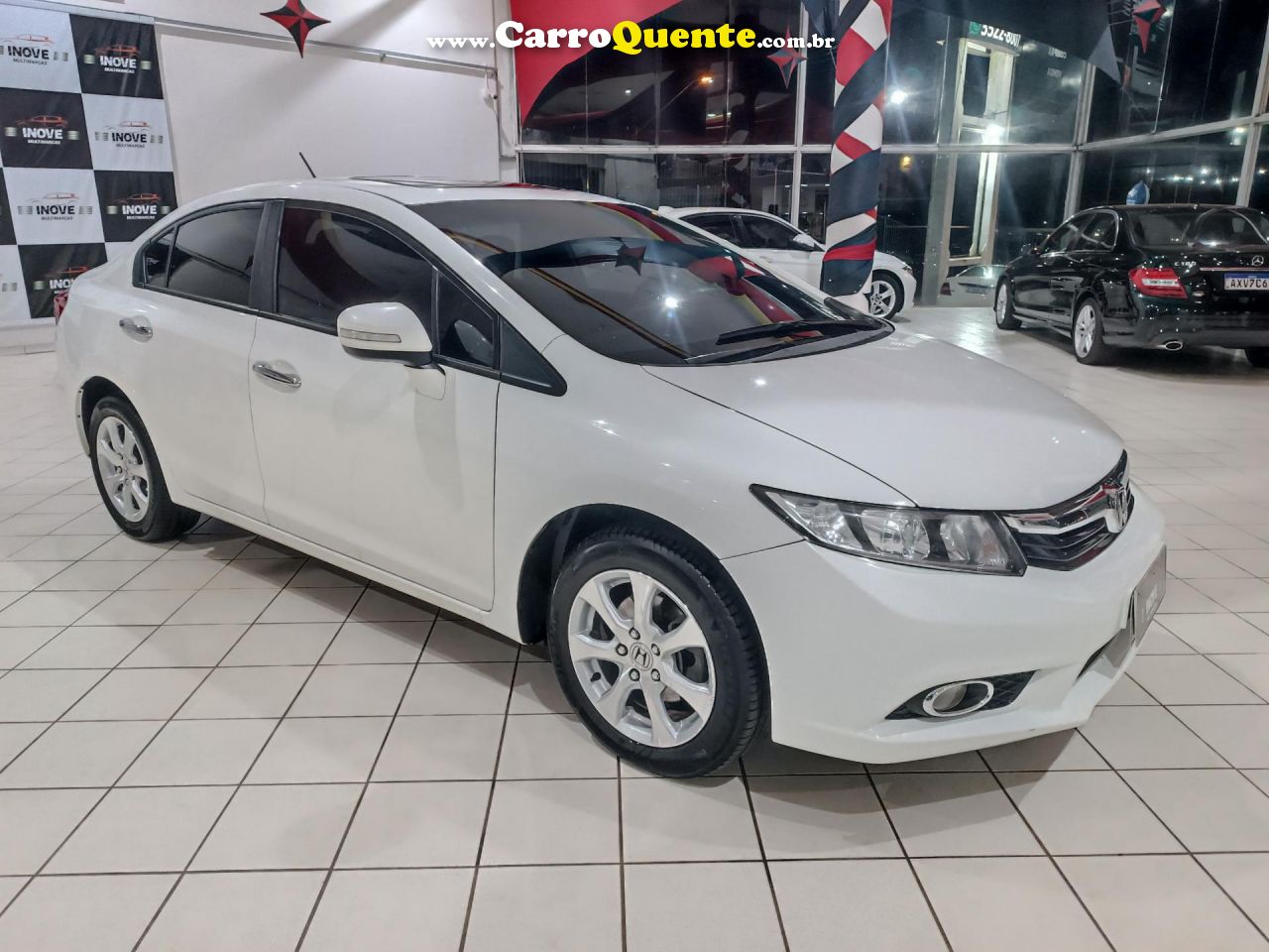 HONDA   CIVIC SEDAN EXR 2.0 FLEXONE 16V AUT. 4P   BRANCO 2014 2.0 GASOLINA - Loja