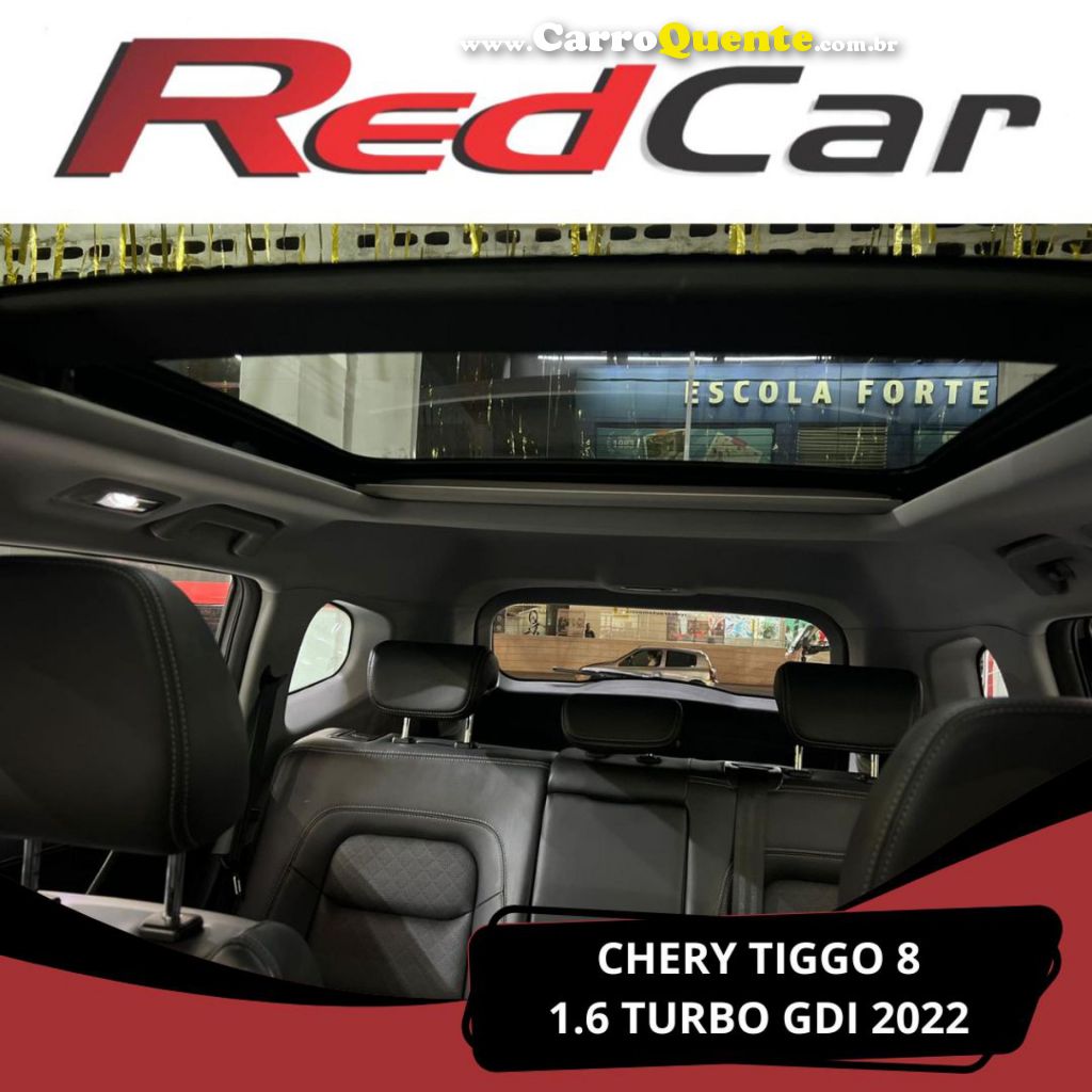 CHERY   TIGGO 8 TXS 1.6 16V TGDI AUT.   PRETO 2022 1.6 GASOLINA - Loja