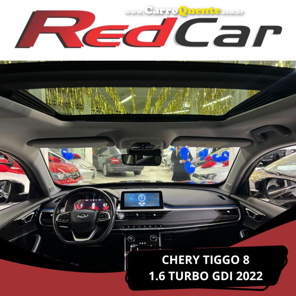 CHERY   TIGGO 8 TXS 1.6 16V TGDI AUT.   PRETO 2022 1.6 GASOLINA - Loja