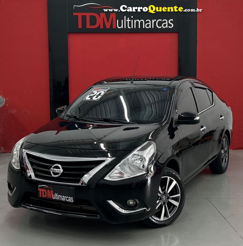 NISSAN   VERSA SL DIRECT 1.6 16V FLEX  AUT. (PCD)   PRETO 2020 1.6 FLEX - Loja