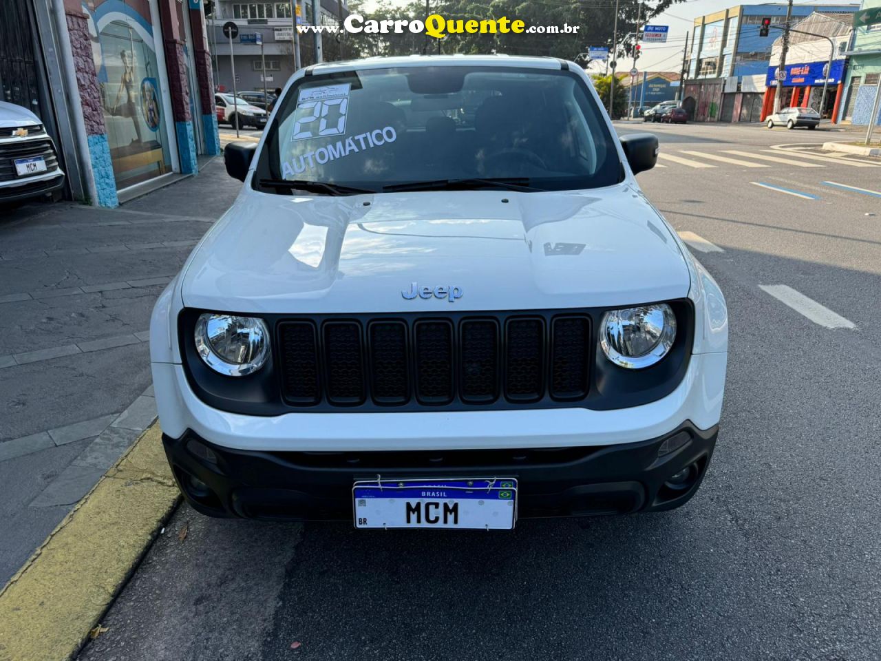 JEEP   RENEGADE1.8 4X2 FLEX 16V AUT.(PCD)   BRANCO 2020 1.8 FLEX - Loja