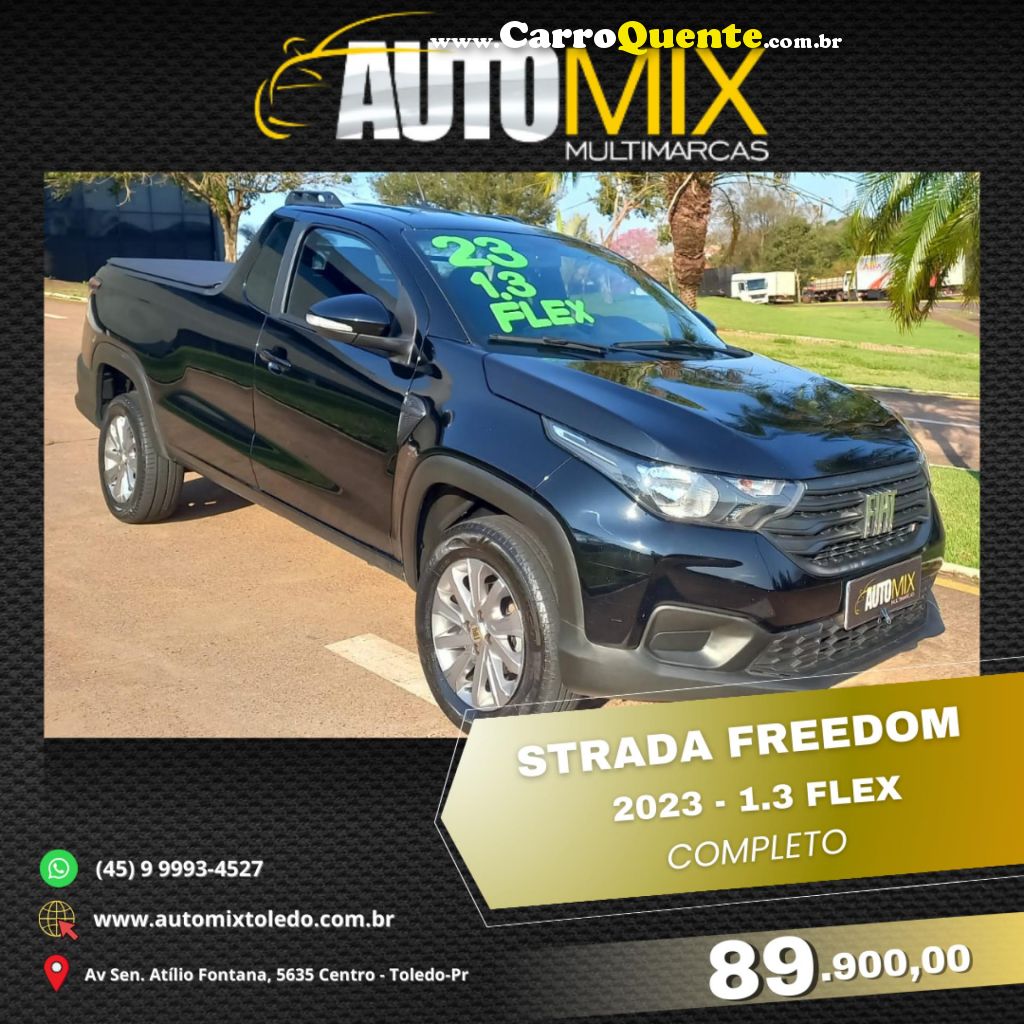 FIAT   STRADA FREEDOM 1.3 FLEX 8V  CS PLUS   PRETO 2023 1.3 FLEX - Loja