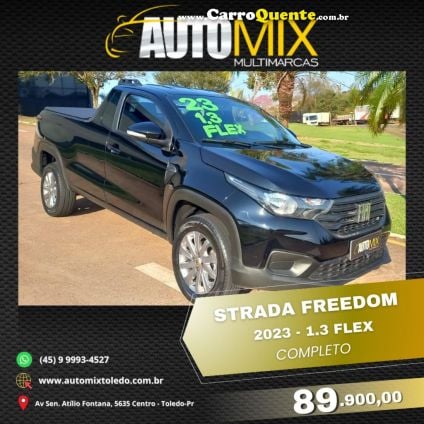 FIAT   STRADA FREEDOM 1.3 FLEX 8V  CS PLUS   PRETO 2023 1.3 FLEX