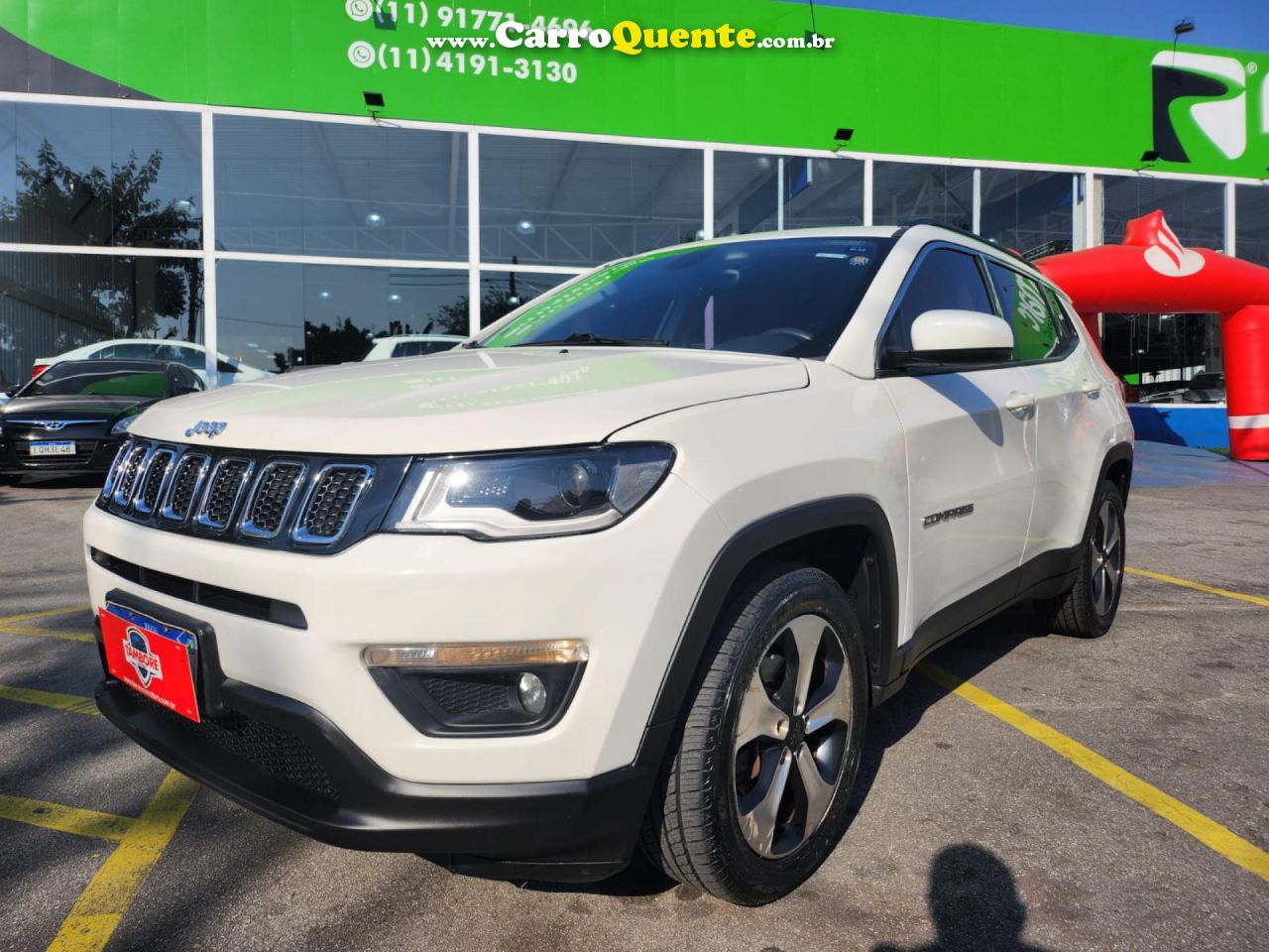 JEEP   COMPASS LONGITUDE 2.0 4X4 DIES. 16V AUT.   BRANCO 2017 2.0 DIESEL - Loja