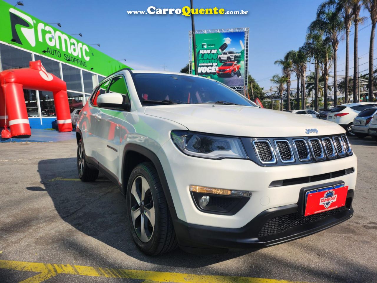 JEEP   COMPASS LONGITUDE 2.0 4X4 DIES. 16V AUT.   BRANCO 2017 2.0 DIESEL - Loja