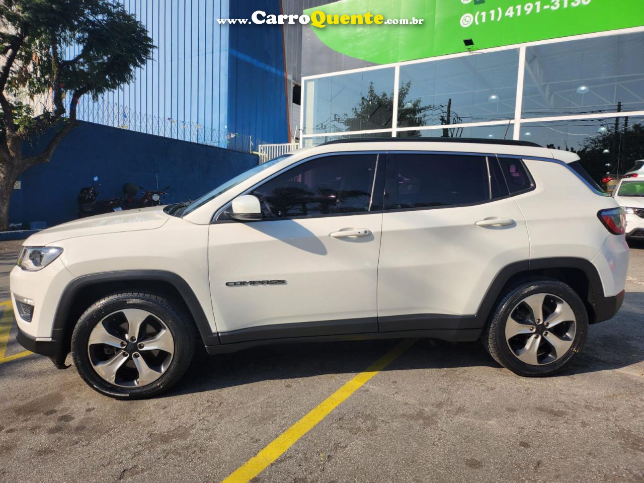 JEEP   COMPASS LONGITUDE 2.0 4X4 DIES. 16V AUT.   BRANCO 2017 2.0 DIESEL - Loja