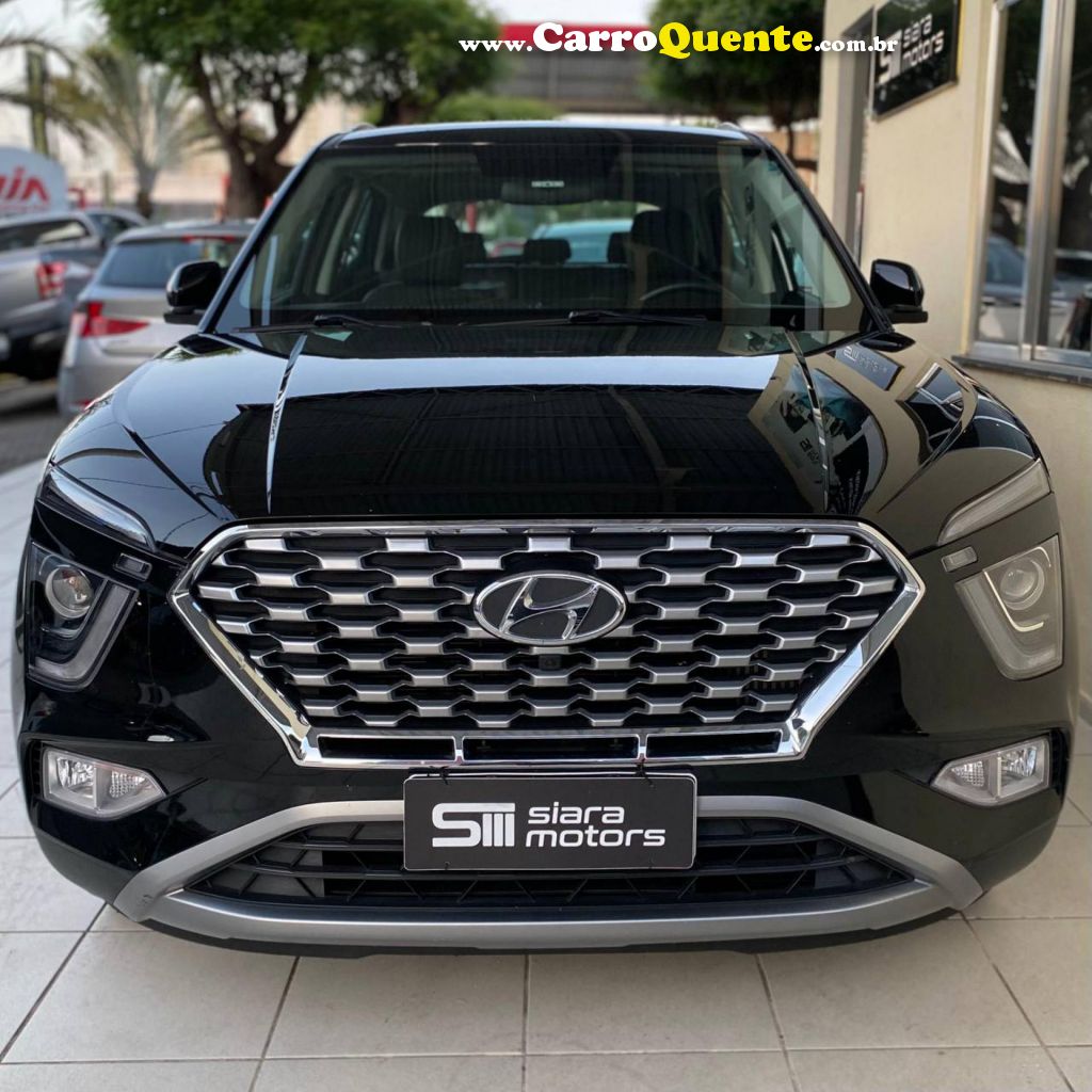 HYUNDAI   CRETA PLATINUM 1.0 TB 12V FLEX AUT.   PRETO 2022 1.0 FLEX - Loja