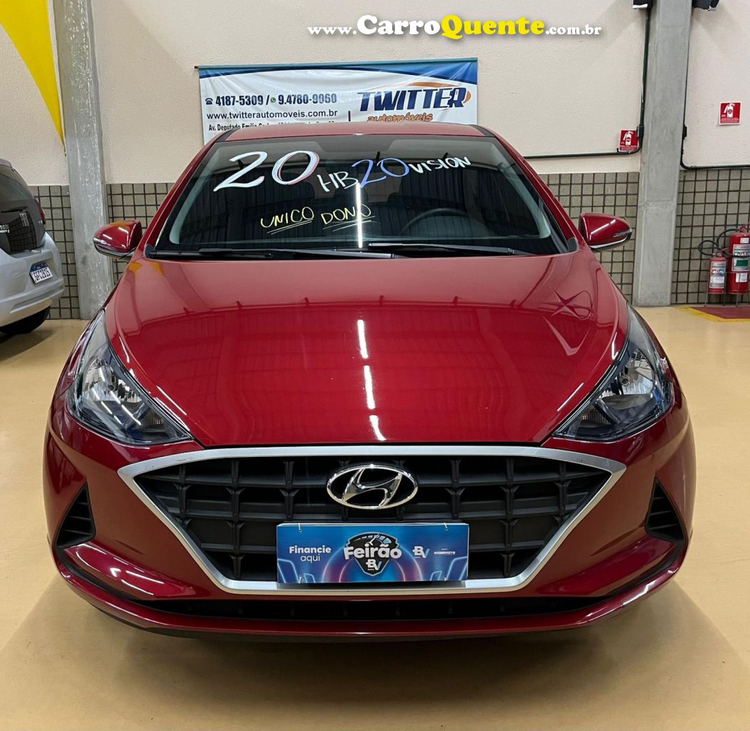 HYUNDAI   HB20 VISION 1.0 FLEX 12V MEC.   VERMELHO 2020 1.0 FLEX - Loja