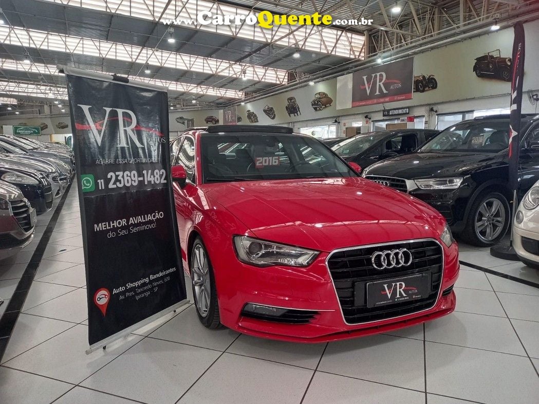 AUDI A3 2.0 TFSI SEDAN AMBITION 16V BLINDADA KM 83.000 COM TETO - Loja