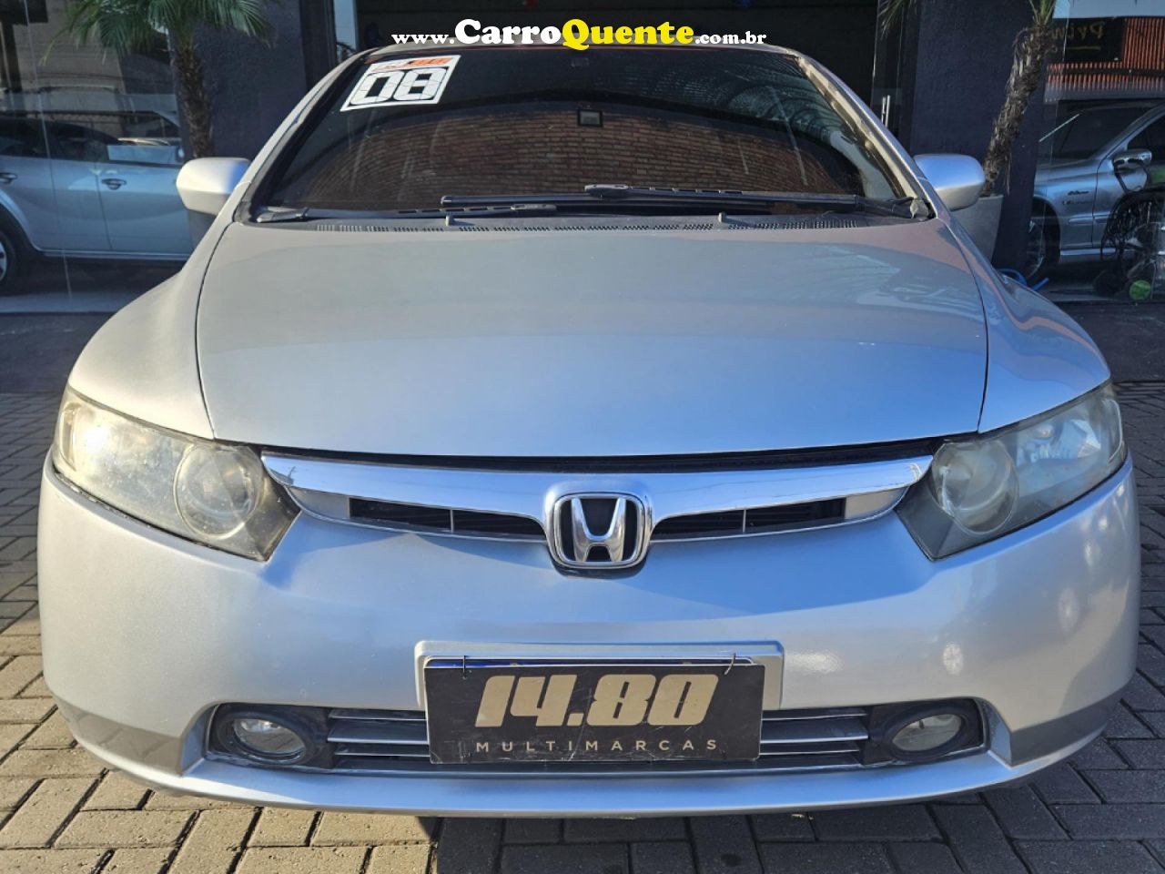 HONDA   CIVIC SEDAN LXS 1.81.8 FLEX 16V MEC. 4P   PRATA 2008 1.8 FLEX - Loja