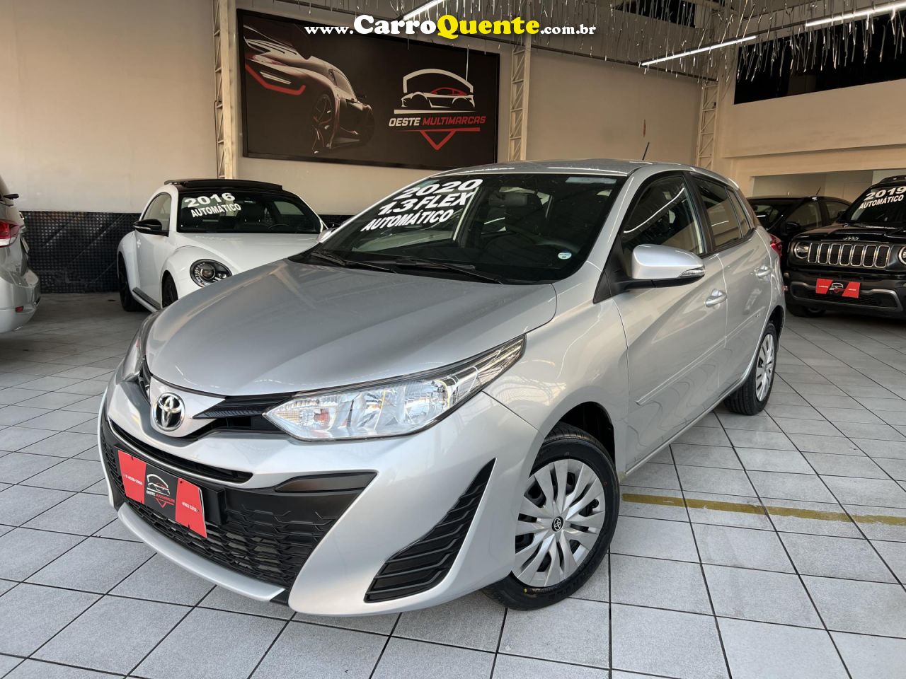 TOYOTA   YARIS XL LIVE 1.3 FLEX 16V 5P AUT.   PRATA 2020 1.3 FLEX - Loja