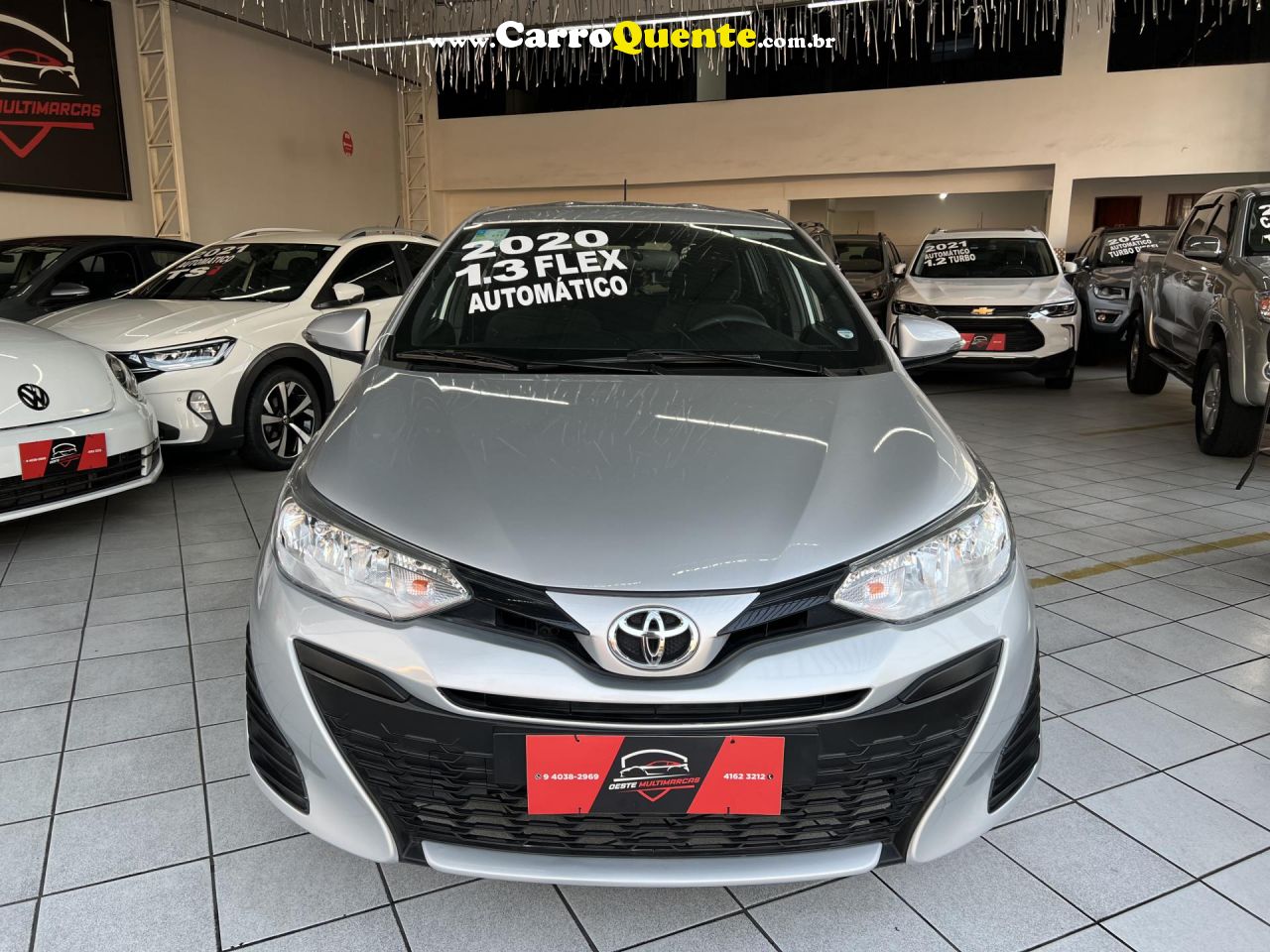 TOYOTA   YARIS XL LIVE 1.3 FLEX 16V 5P AUT.   PRATA 2020 1.3 FLEX - Loja