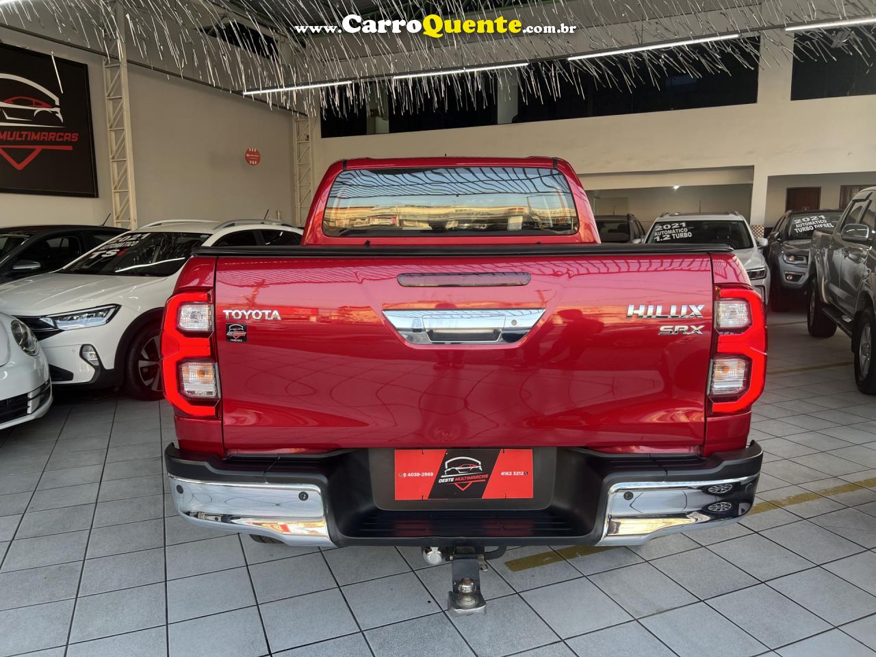 TOYOTA   HILUX CD SRX 4X4 2.8 TDI 16V DIESEL AUT.   VERMELHO 2021 2.8 DIESEL - Loja