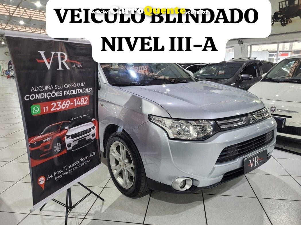 MITSUBISHI OUTLANDER 3.0 GT 4X4 V6 24V 2014 BLINDADO IIIA ! - Loja