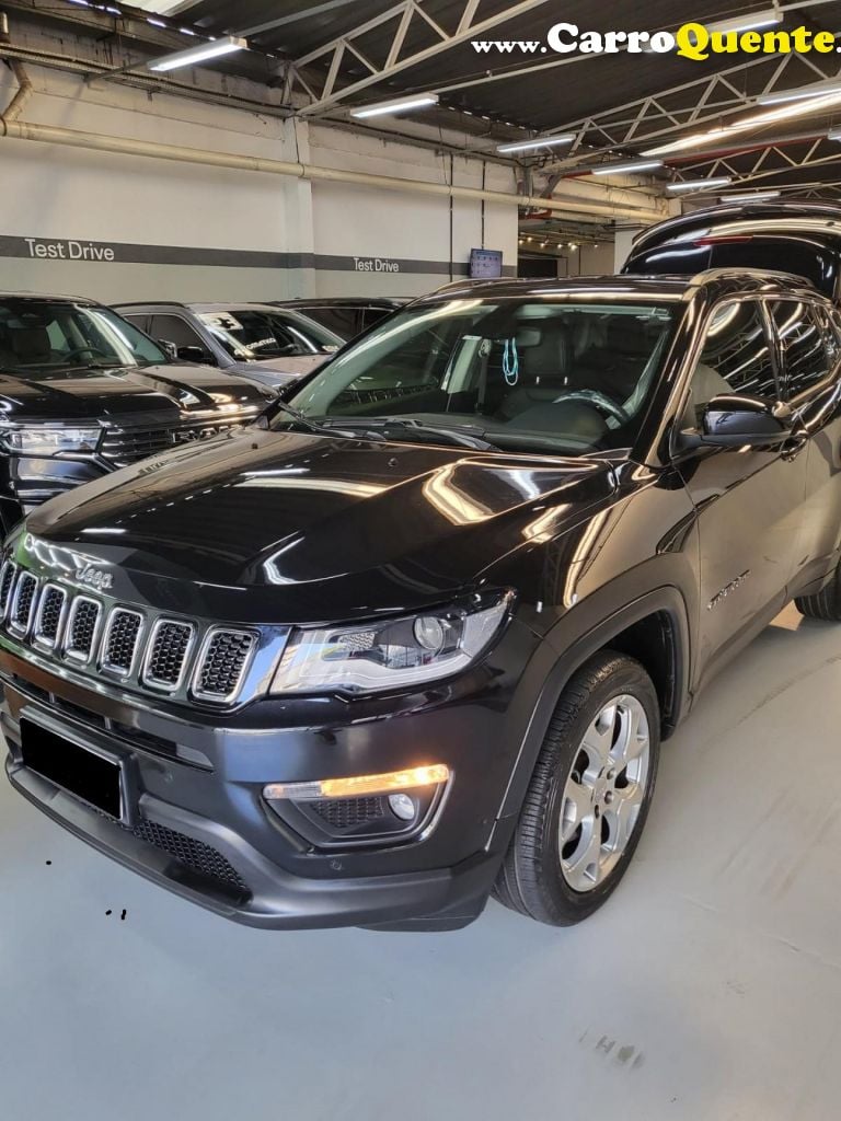 JEEP   COMPASS LONGITUDE 2.0 4X2 FLEX 16V AUT.   PRETO 2021 2.0 FLEX - Loja