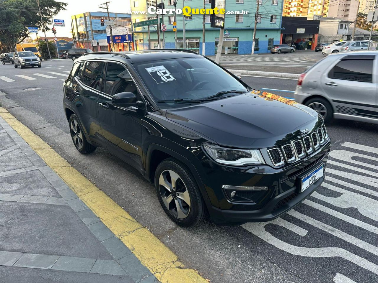 JEEP   COMPASS LONGITUDE 2.0 4X2 FLEX 16V AUT.   PRETO 2018 2.0 FLEX - Loja