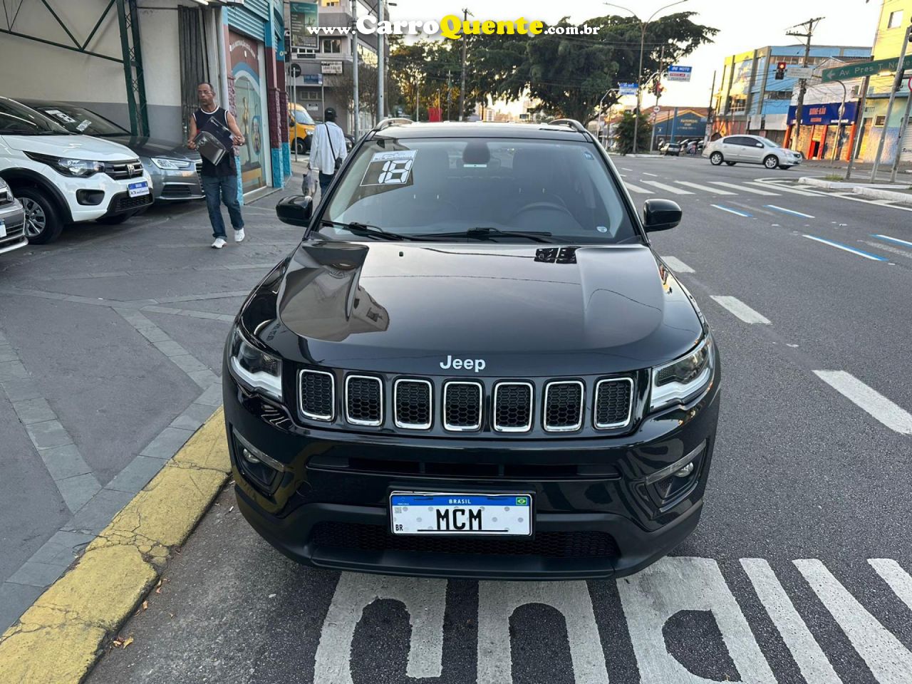 JEEP   COMPASS LONGITUDE 2.0 4X2 FLEX 16V AUT.   PRETO 2018 2.0 FLEX - Loja