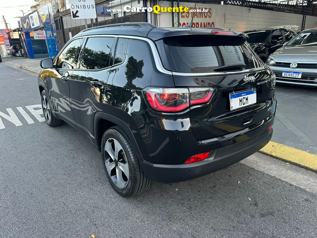 JEEP   COMPASS LONGITUDE 2.0 4X2 FLEX 16V AUT.   PRETO 2018 2.0 FLEX - Loja