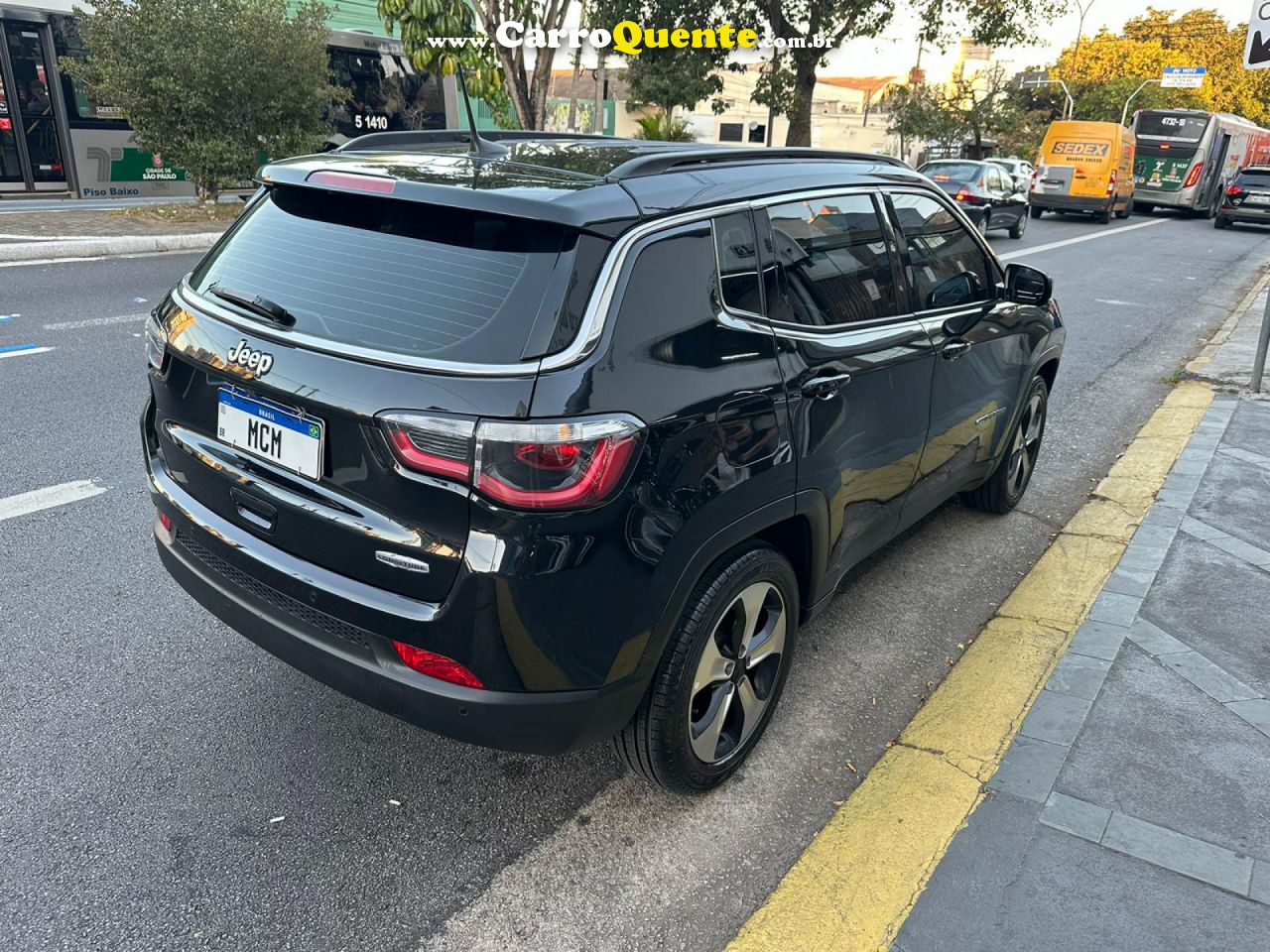 JEEP   COMPASS LONGITUDE 2.0 4X2 FLEX 16V AUT.   PRETO 2018 2.0 FLEX - Loja