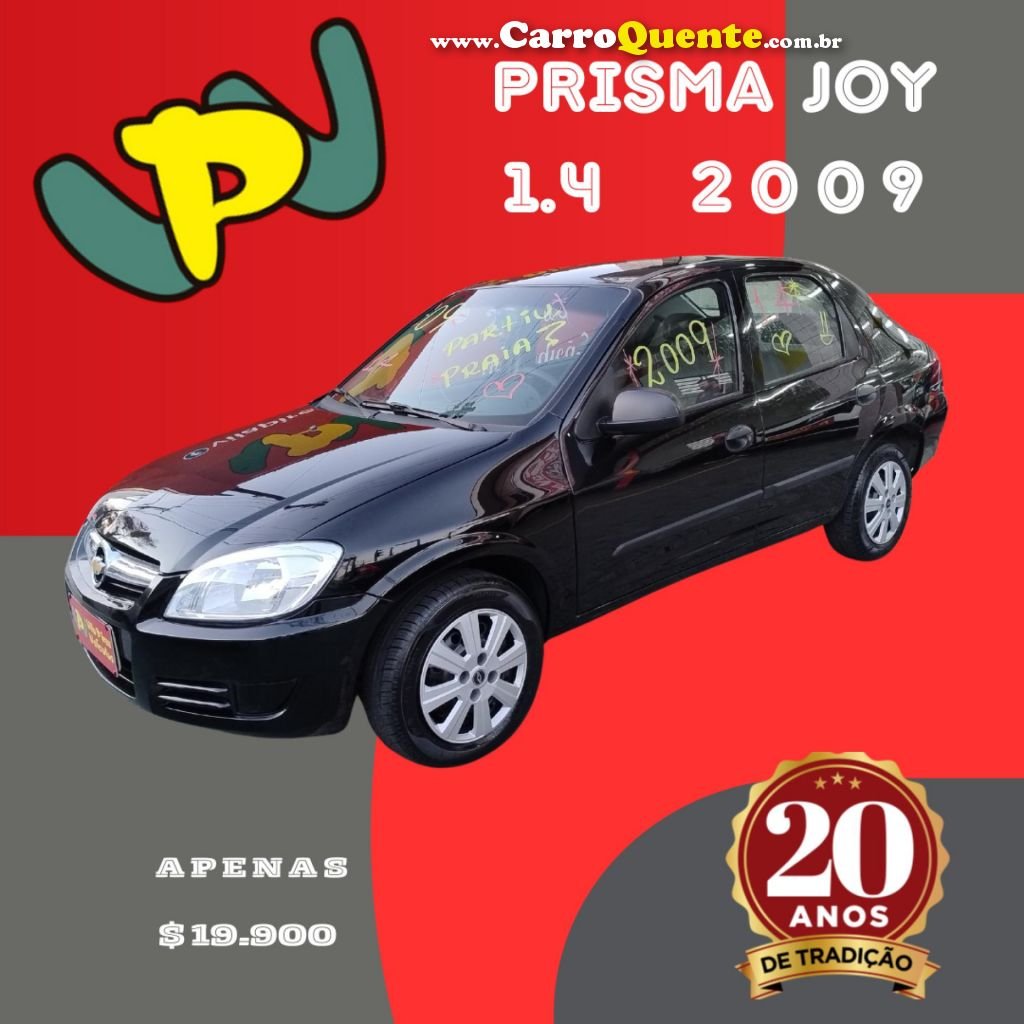 CHEVROLET   PRISMA SED. JOY 1.4 8V ECONOFLEX 4P   PRETO 2009 1.4 GASOLINA - Loja