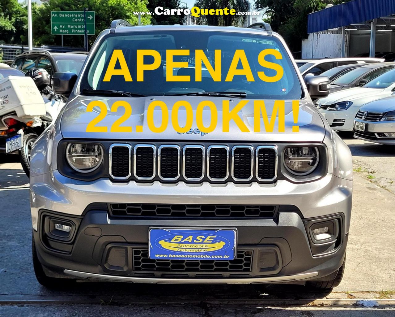 JEEP   RENEGADE LONG. T270 1.3 TB 4X2 FLEX AUT.   PRATA 2022 1.3 T FLEX - Loja