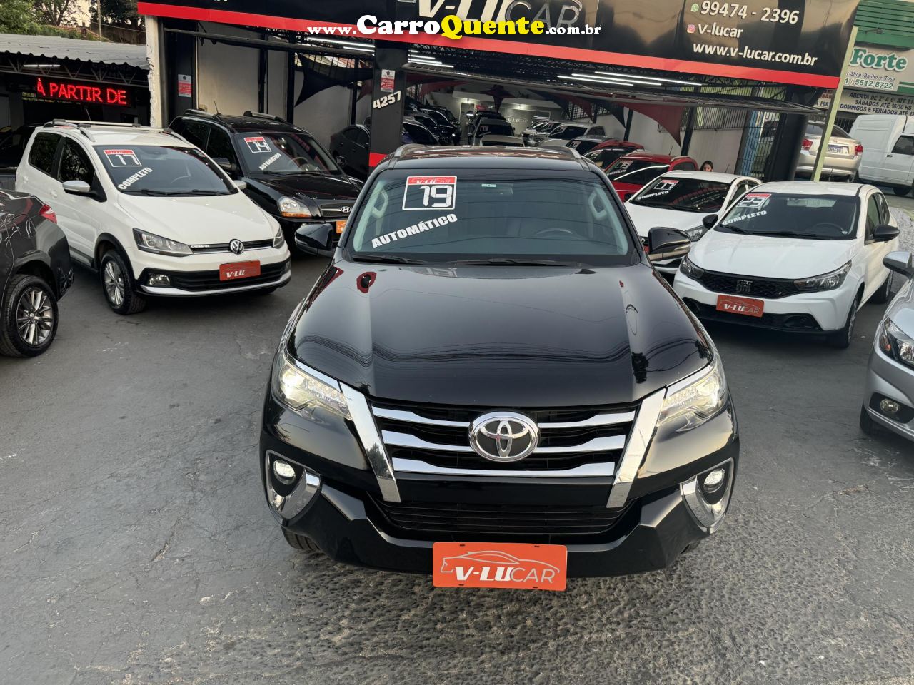 TOYOTA   HILUX SW4 SRX 4X4 2.8 TDI 16V DIES. AUT.   PRETO 2019 2.8 DIESEL - Loja