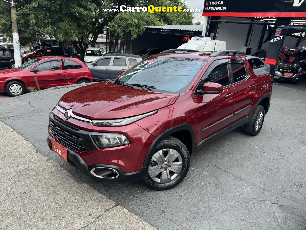 FIAT   TORO FREEDOM 1.8 16V FLEX AUT.   VERMELHO 2021 1.8 FLEX - Loja