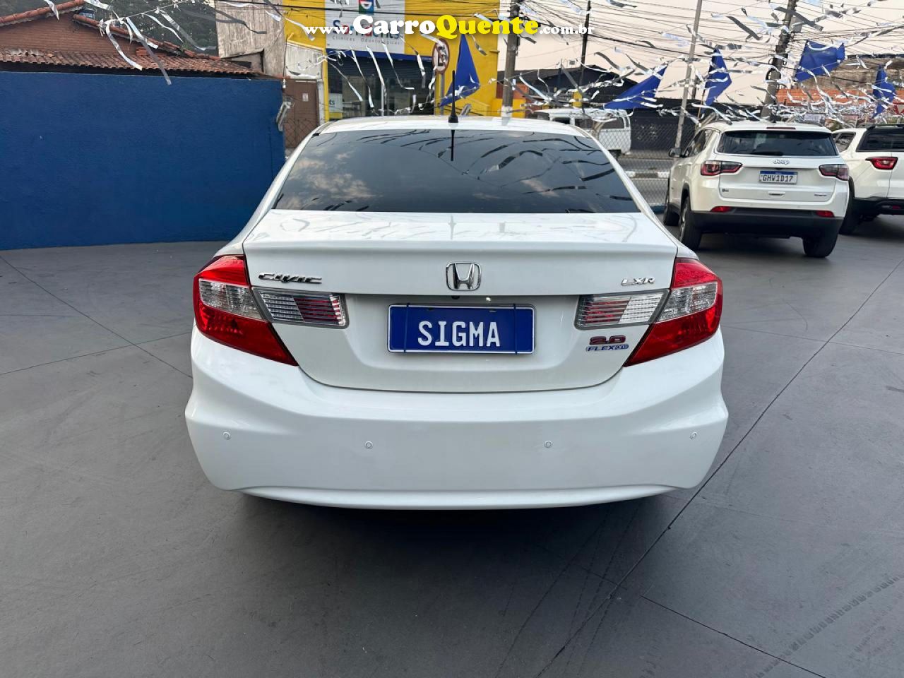 HONDA   CIVIC SEDAN LXR 2.0 FLEXONE 16V AUT. 4P   BRANCO 2014 2.0 GASOLINA - Loja