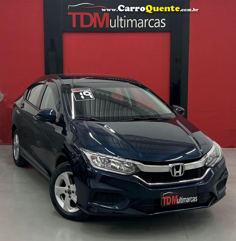 HONDA   CITY SEDAN PERSONAL 1.5 FLEX 16V AUT.   AZUL 2019 1.5 FLEX - Loja