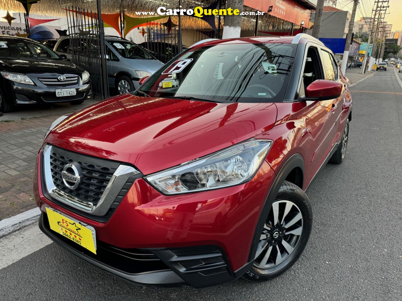 NISSAN   KICKS S 1.6 16V FLEX 5P AUT.   VERMELHO 2019 1.6 FLEX - Loja