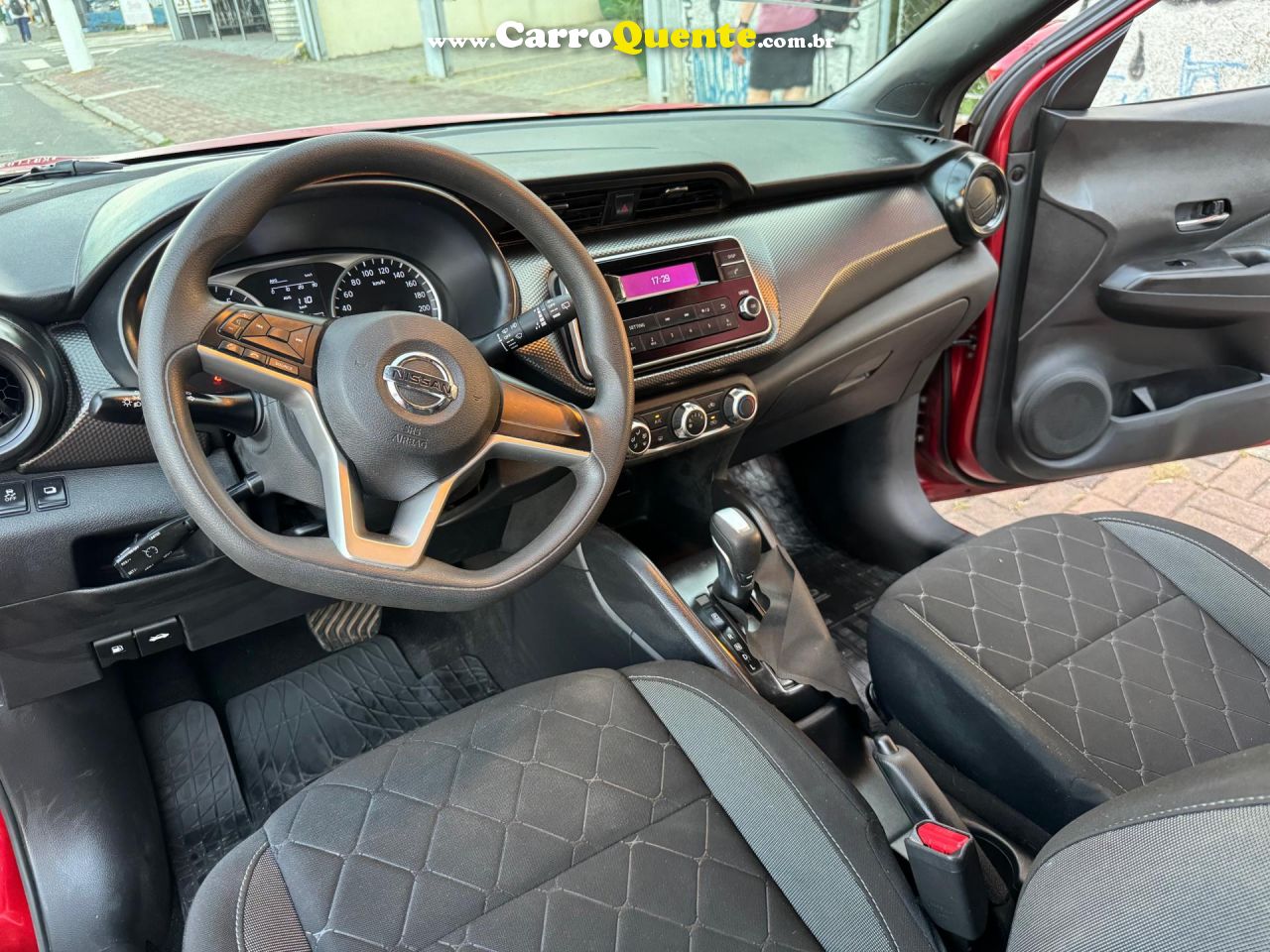 NISSAN   KICKS S 1.6 16V FLEX 5P AUT.   VERMELHO 2019 1.6 FLEX - Loja