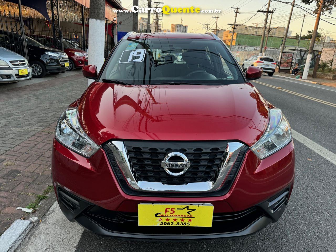 NISSAN   KICKS S 1.6 16V FLEX 5P AUT.   VERMELHO 2019 1.6 FLEX - Loja