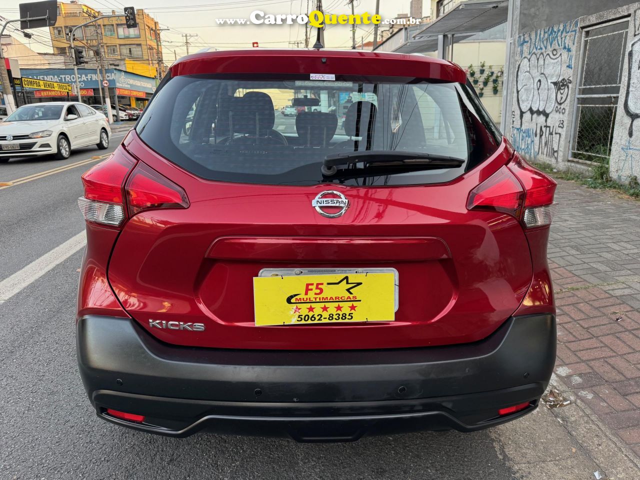 NISSAN   KICKS S 1.6 16V FLEX 5P AUT.   VERMELHO 2019 1.6 FLEX - Loja