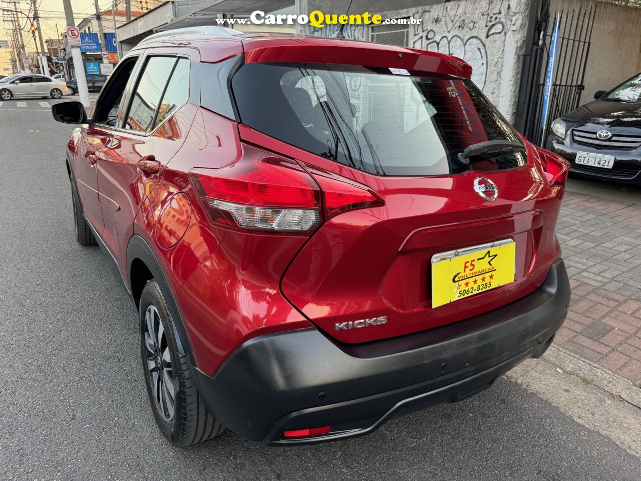 NISSAN   KICKS S 1.6 16V FLEX 5P AUT.   VERMELHO 2019 1.6 FLEX - Loja