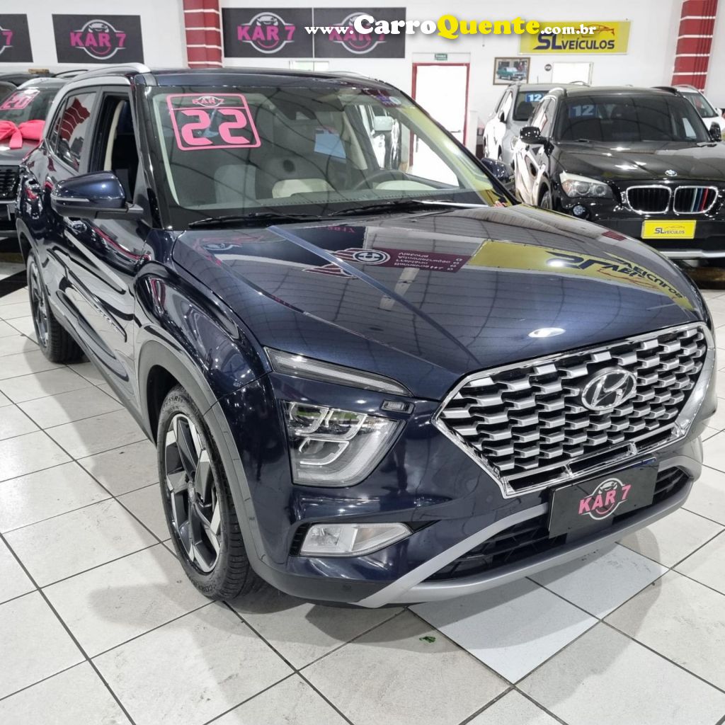 HYUNDAI   CRETA ULTIMATE 2.0 16V FLEX AUT.   AZUL 2022 2.0 FLEX - Loja