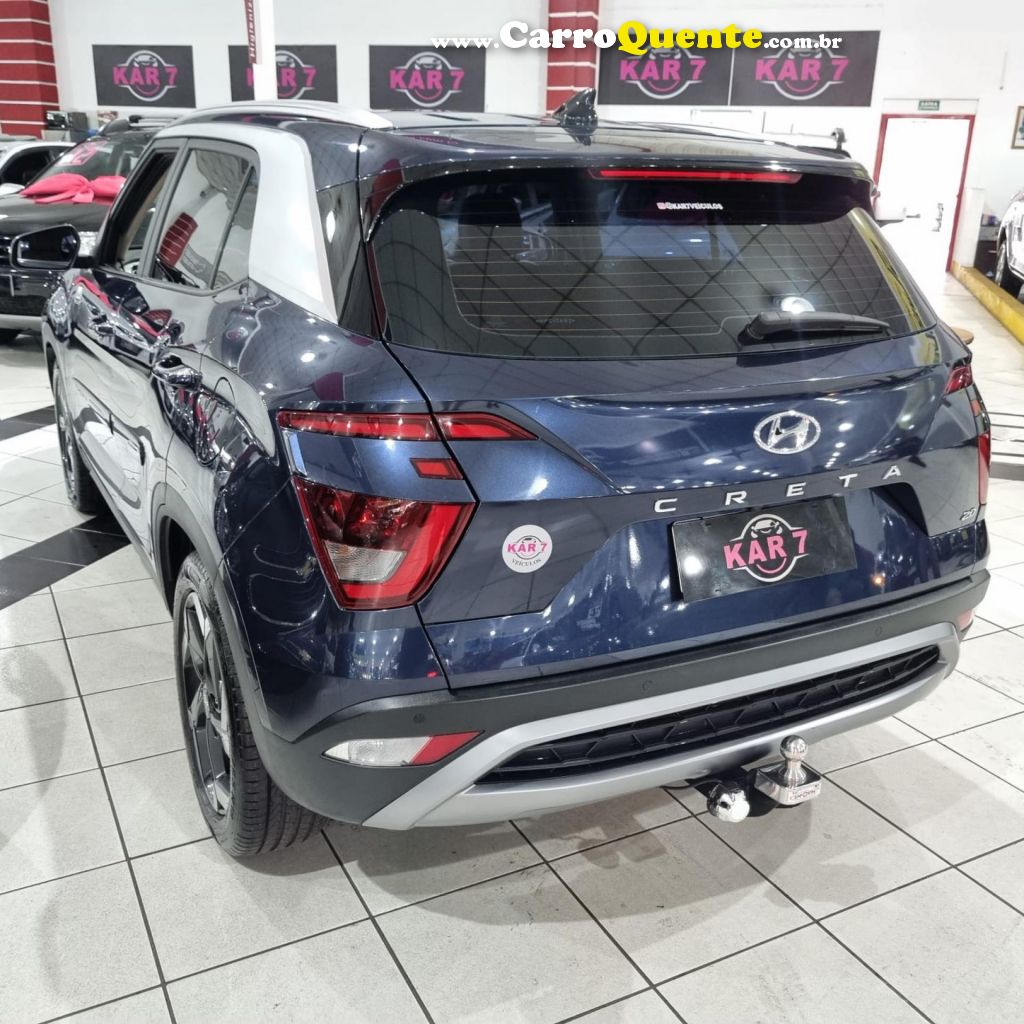 HYUNDAI   CRETA ULTIMATE 2.0 16V FLEX AUT.   AZUL 2022 2.0 FLEX - Loja