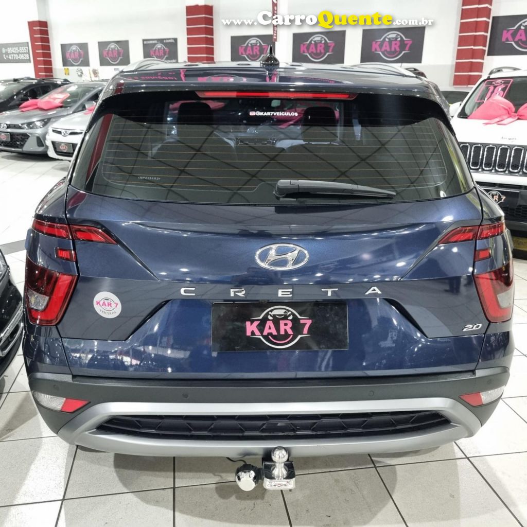 HYUNDAI   CRETA ULTIMATE 2.0 16V FLEX AUT.   AZUL 2022 2.0 FLEX - Loja