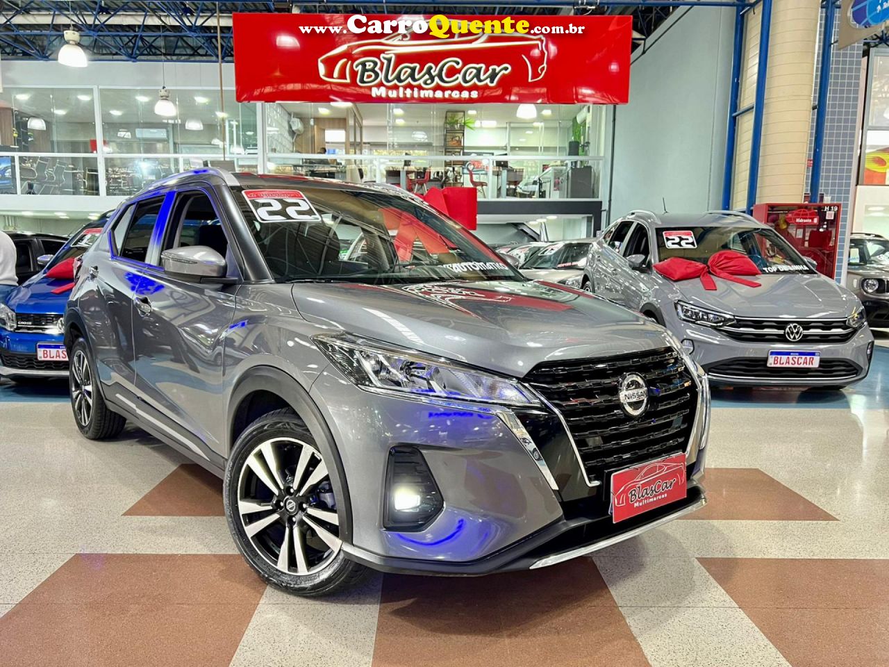 NISSAN   KICKS ADVANCE 1.6 16V FLEX AUT.   CINZA 2022 1.6 FLEX - Loja