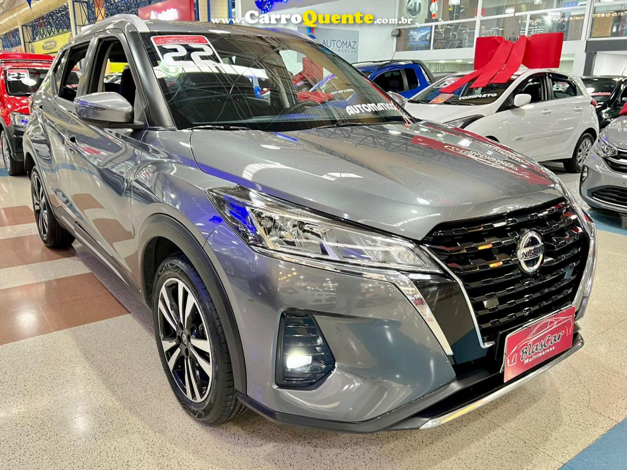 NISSAN   KICKS ADVANCE 1.6 16V FLEX AUT.   CINZA 2022 1.6 FLEX - Loja