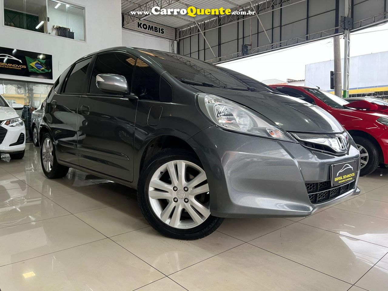 HONDA   FIT EX S 1.5 EX 1.5 FLEX 16V 5P MEC.   CINZA 2014 1.5 FLEX - Loja